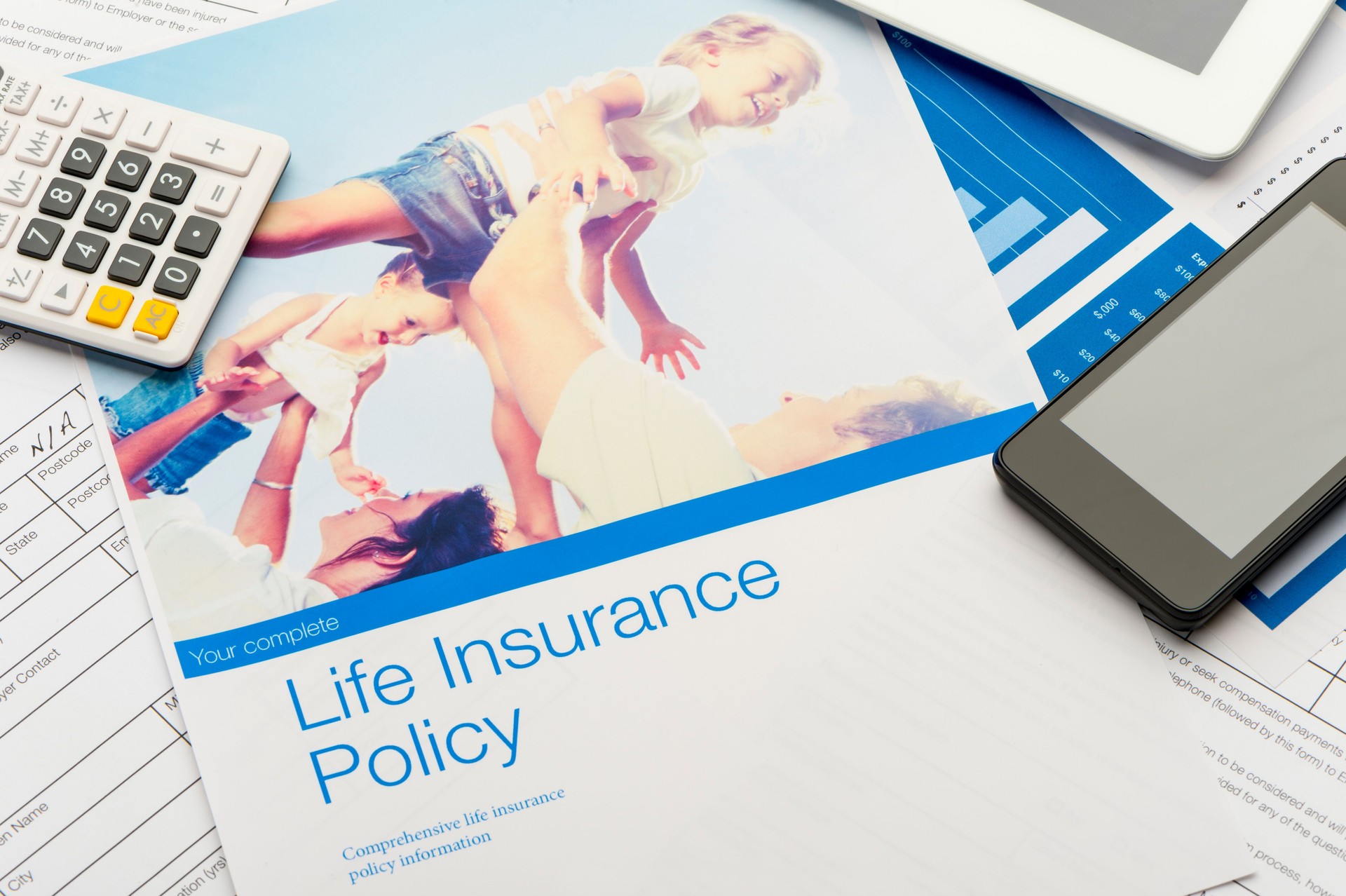 Close up of a Life insurance policy